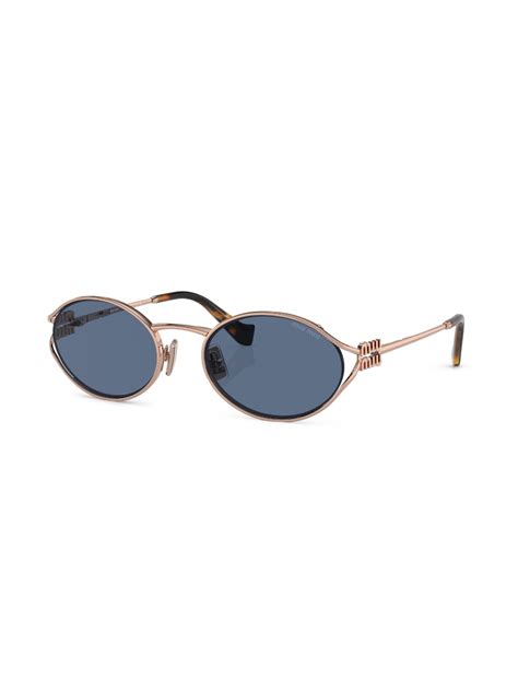 miu miu logo oval sunglasses|miu sunglasses for women.